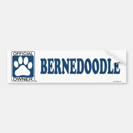 Bernedoodleの青 バンパーステッカー (正面)