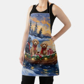 Bernedoodle Christmas Boat Holiday エプロン (インサイチュ)