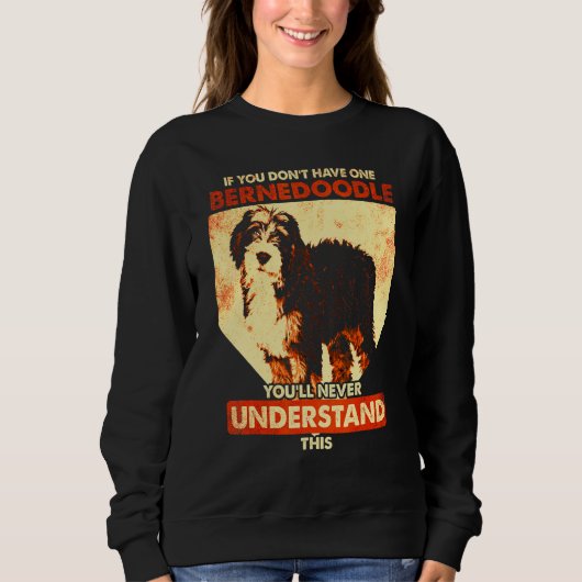 Bernedoodle Dog  Bernedoodle 2 スウェットシャツ (正面)