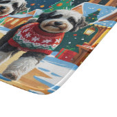 Bernedoodle Dogs Christmas Snow Holiday カッティングボード (角)