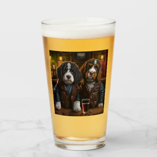 Bernedoodle, Goldendoodle, Labradodle dogg gift タンブラーグラス (ドリンク正面)