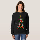 Bernedoodle In Sock Christmas Tree Xmas Lights Xma スウェットシャツ (正面フル)