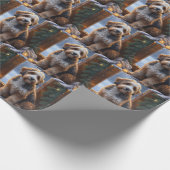 bernedoodle With Christmas Lights Holiday ラッピングペーパー (角)