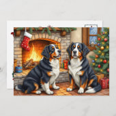 Berner Sennen Christmas Card シーズンカード (正面/裏面)