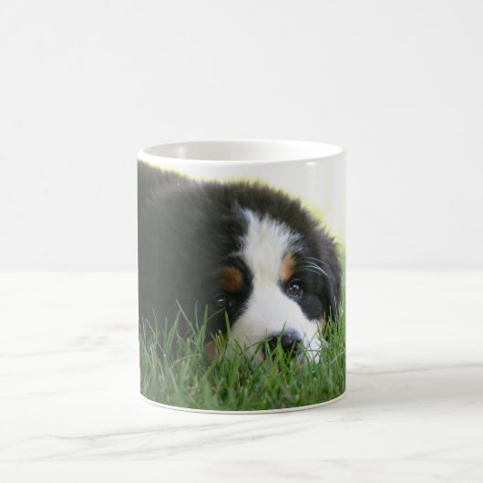 Berneseの子犬のマグ コーヒーマグカップ (中央)