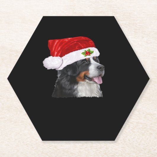 Bernese Mountain Christmas Shirt Dog Christmas Cos ペーパーコースター (正面)