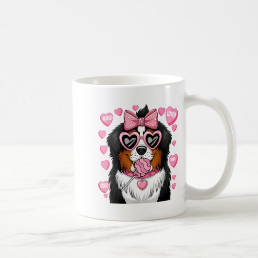 Bernese Mountain Coquette Dog Pet Lover Owner  コーヒーマグカップ (右)