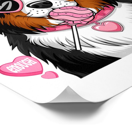 Bernese Mountain Coquette Dog Pet Lover Owner ポスター (角)