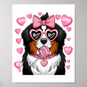Bernese Mountain Coquette Dog Pet Lover Owner ポスター (正面)