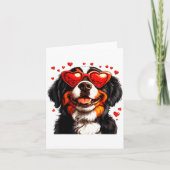 Bernese Mountain Cute Berner Dog Lover Valentines  カード (正面)