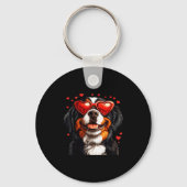 Bernese Mountain Cute Berner Dog Lover Valentines  キーホルダー (正面)