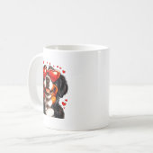 Bernese Mountain Cute Berner Dog Lover Valentines  コーヒーマグカップ (正面左)