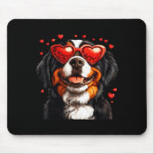 Bernese Mountain Cute Berner Dog Lover Valentines  マウスパッド (正面)