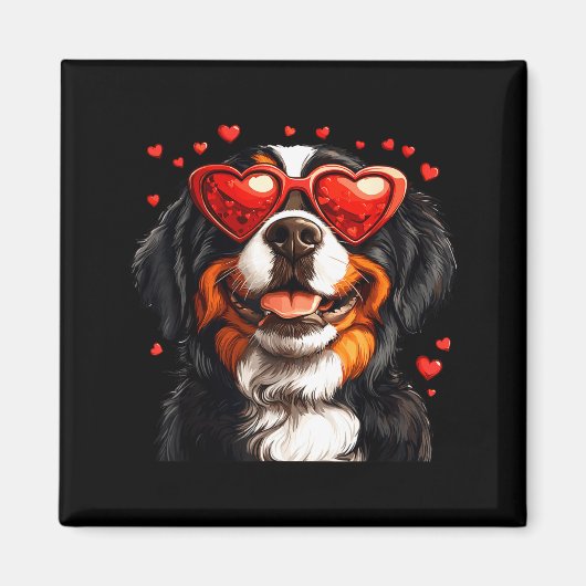 Bernese Mountain Cute Berner Dog Lover Valentines  マグネット (正面)
