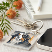 Bernese Mountain Dog キーホルダー (正面右)