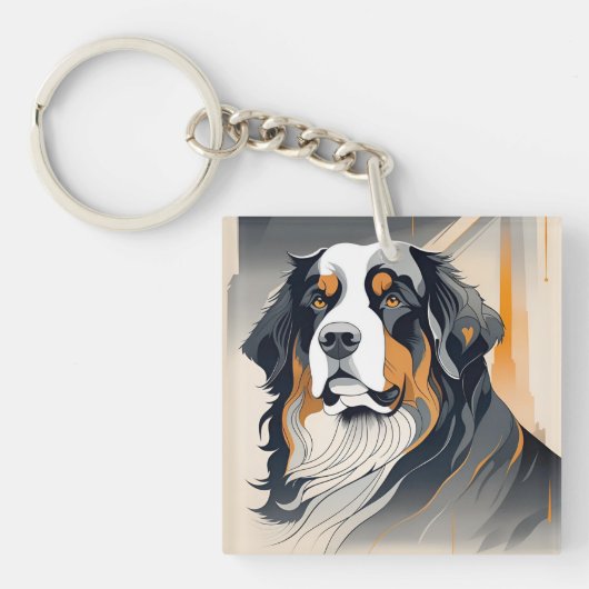 Bernese Mountain Dog キーホルダー (正面)