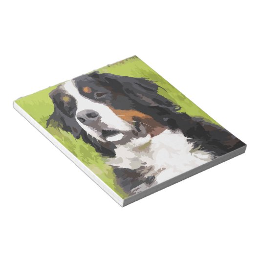 Bernese mountain dog ノートパッド (アングル)