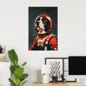 Bernese Mountain Dog Astronaut Poster, Bernese ポスター (ホームオフィス)