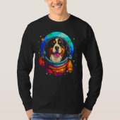 Bernese Mountain Dog Astronaut Tシャツ (正面)