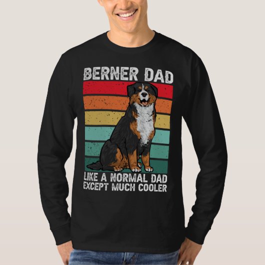 Bernese Mountain Dog Berner Dad Tシャツ (正面)