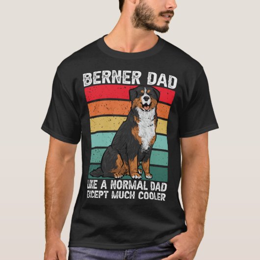 Bernese Mountain Dog Berner Dad Tシャツ (正面)