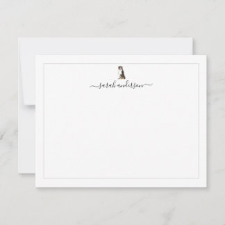 Bernese Mountain Dog Border Personalized ノートカード