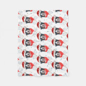 Bernese Mountain Dog Breed Christmas フリースブランケット (正面)