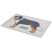 Bernese mountain dog cartoon illustration カッティングボード (角)