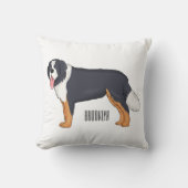Bernese mountain dog cartoon illustration クッション (正面)