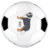 Bernese mountain dog cartoon illustration サッカーボール (回転)