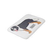 Bernese mountain dog cartoon illustration バスマット (アングル)