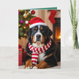 Bernese Mountain Dog Christmas  カード