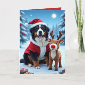 Bernese Mountain Dog Christmas  カード (正面)