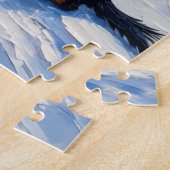 Bernese Mountain Dog Christmas Lighthouse Holiday ジグソーパズル (側面)