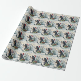 Bernese Mountain Dog Christmas Wrapping Paper ラッピングペーパー