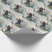 Bernese Mountain Dog Christmas Wrapping Paper ラッピングペーパー (角)