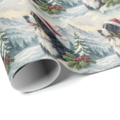Bernese Mountain Dog Christmas Wrapping Paper ラッピングペーパー (ロールコーナー)