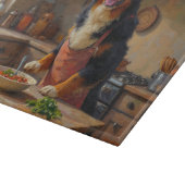Bernese Mountain Dog Cooking in Kitchen カッティングボード (角)