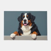 Bernese Mountain Dog Doormat Art ドアマット (正面)