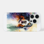 Bernese Mountain Dog Essence AREF913 - Watercolor iPhoneケース (裏面横)