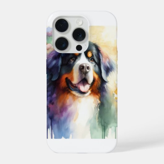 Bernese Mountain Dog Essence AREF913 - Watercolor iPhoneケース (裏面)