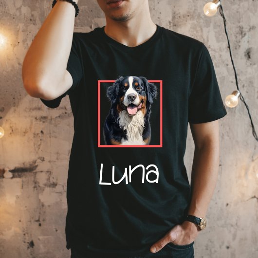 Bernese Mountain Dog Female Face with Name TShirt Tシャツ