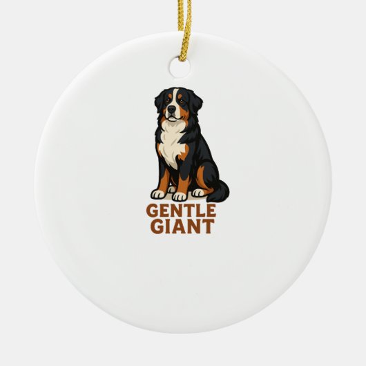 Bernese Mountain Dog Gentle Giant. セラミックオーナメント (正面)