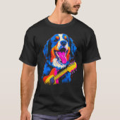 Bernese Mountain Dog Guitar Tシャツ (正面)