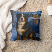 Bernese Mountain Dog Holiday クッション (ブランケット)