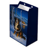 Bernese Mountain Dog Holiday  ミディアムペーパーバッグ (裏面アングル)