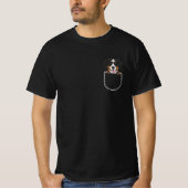 Bernese Mountain Dog In The Breast Pocket Tシャツ (正面)