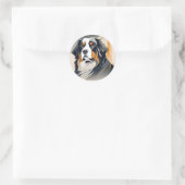 Bernese Mountain Dog Key Chain ラウンドシール (バッグ)