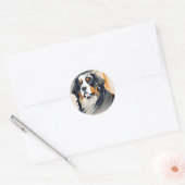 Bernese Mountain Dog Key Chain ラウンドシール (封筒)
