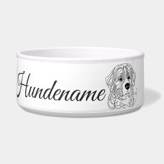 Bernese Mountain Dog Line Art personalized bowl ボウル